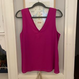 Lilly Pulitzer pink v-neck tank